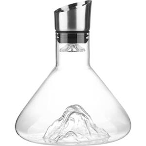 CSXMONEY Set decanter per vino, con filtro aeratore, vetro trasparente soffiato a mano senza piombo (trasparente)