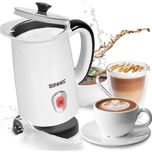 Duronic MF130 Montalatte elettrico 2 in 1 Schiumalatte automatico 130ml | Scaldalatte 550W, Cappucinatore, Emulsionatore, Facile da usare e pulire, Ideale per caffè cioccolata calda cappuccino latte