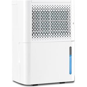 COSTWAY Deumidificatore 12L per Casa Silenzioso ed Efficiente | Asciugatura con Modalità Continua/Asciugatura/Auto, Timer 24 Ore e Maniglia Portatile per Cantine, Bagni e Camere da Letto