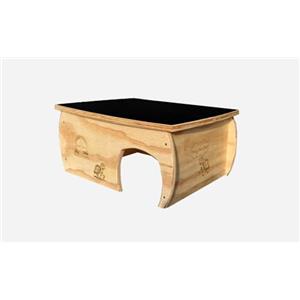 Euroshoppingonline Casetta per tartarughe di terra in legno multistrato, resistente alle intemperie, senza fondo, ventilazione regolabile ricorevo casa chalet gabbia terrario rettili e serpenti 40x30x18 cm igloo