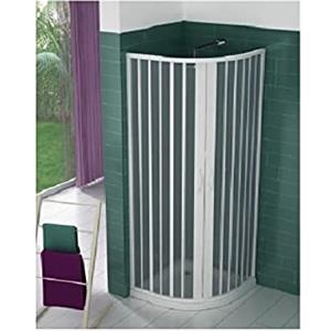 GRANISUD Mod. GIOIA Box Doccia Semicircolare PVC 80x80 cm H 185 cm Bianco