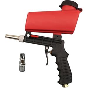 BE-TOOL Sabbiatrice pneumatica, 90 psi, portatile, a flusso regolabile, portatile, per la pulizia delle superfici e la manutenzione dei dispositivi (rosso)