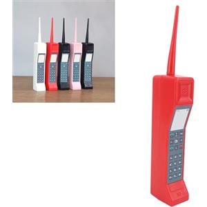 Vvikizy Ornamento per Telefono Cellulare in Mattoni retrò, Modello di Telefono Cellulare in Mattoni Vintage Anni '80 e '90 Telefono Cellulare retrò per Studio in Ufficio Modello di (Rosso)