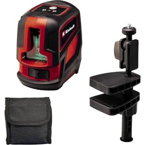Einhell laser a linee incrociate TC-LL 2 G (autolivellante, linee laser verdi orizzontali/verticali, livella digitale, attacco per treppiede da 1/4, borsa e morsetto universale inclusi)