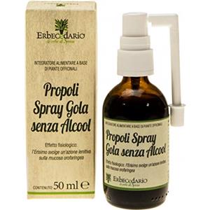 Erbecedario Propoli Spray gola Senza Alcool per Bambini E Adulti, Spray gola propoli Rimedio Naturale Per Il Benessere Della Gola azione lenitiva e rinfrescante - propoli gola 50ml