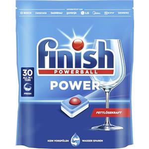 Finish Power All in 1 pastiglie per lavastoviglie, senza fosfati, pastiglie per lavastoviglie con potente Powerball contro lo sporco più ostinato - Gigapack con 180 pastiglie Finish