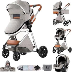 Aveainelle Passeggino trio Passeggino 3 in 1 carrozzina neonati navicella