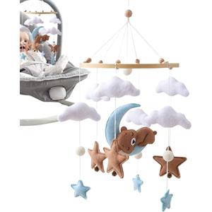 Generico Carillon per Culla,Mobile per Culla Nursery | in Feltro Decorazione Dolce Camera Bambini Decorazione Fasciatoio e Passeggino