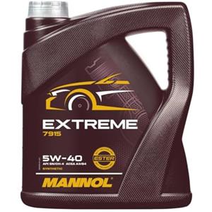 MANNOL Extreme 5 W-40 Olio Motore API SN/CF, 4 Litri | Esterno, soddisfa ACEA A3/B4, MB 229.5, API SP, VW 502 00, protezione dall'usura anche per moto con frizione bagnata