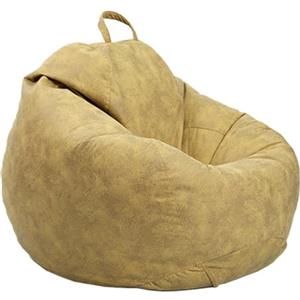 PRIOKNIKO Poltrona Gonfiabile Tappetino Tatami Per Divano In Tessuto Singolo Impermeabile Divano Senza Fodera Xl:100 * 120Cm Giallo (Senza Riempitivo)