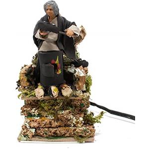 Joy Christmas Pastore per Presepe in Movimento 14 cm x 9 cm Caldarrosto - 49569