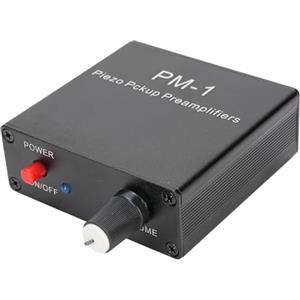Tosuny Amplificatore Preamplificatore Pickup Piezoele, Preamplificatore di Pickup per Chitarra Ricaricabile con Batteria da 300 MAh e Ricarica di Tipo C, per Violino Violoncello di