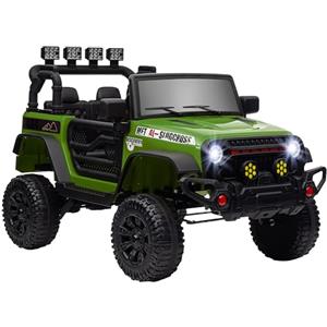 AIYAPLAY UTV Elettrico per Bambini 3 Velocità 2 Motori 12V Verde