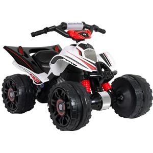 INJUSA - Quad Elettrico per Bambini da 3 a 5 Anni Mercedes Benz ATV | Moto Elettrica Bambini con Pedale Acceleratore | Retromarcia | Freno Elettrico | 6 km/h | Colore Bianco