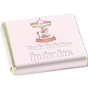 Generico Cioccolatini personalizzabili - Matrimonio - Compleanno - Nascita - Battesimo - Comunione - Cresima - Laurea - SENZA GLUTINE - Cioccolattini Personalizzati 30 pezzi (opzioni quantità) (Battesimo 3)