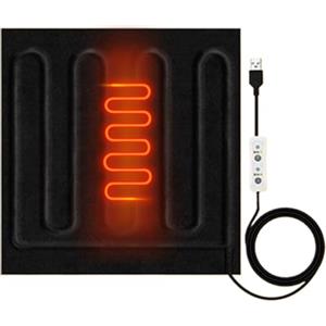 Genérico Coperta elettrica - Fibra di carbonio Grafene 30 x 30 x 6 cm | Maniglia riscaldante per auto con interfaccia USB | Coperte termiche | Coperta riscaldante portatile per auto, casa, viaggi, calore
