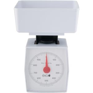 Eva Bilancia meccanica per diete - Precisione fino a 1kg - Graduazione 5g - Bianco - Corpo resistente in ABS