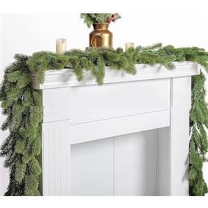 LVYXON Ghirlanda di pino artificiale da 190 cm, ghirlanda di pino artificiale, per decorazione da tavolo di Natale, parete, caminetto, caminetto, decorazione esterna