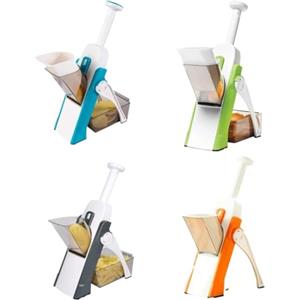 ClaShop Mandolina Affettatrice Manuale Multifunzione, per taglia verdure verticale professionale con Spessore regolabile, Patate, Cipolla, Frutta, Cutter Kitchen