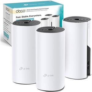TP-Link Deco P9 Hybrid WiFi Mesh con Powerline, WiFi AC1200 + Powerline AV1000, Adatto per Edifici Storici con Muri Spessi, Pacchetto da 3 Unità Fino a 560 ㎡, Compatibile Alexa