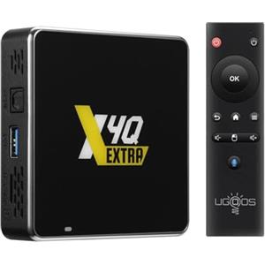 UGOOS Android TV Box, Ugoos X4Q Extra Android 11.0 S905X4-J 4 GB RAM 128 GB ROM 2.4G/5G WiFi Ethernet 1000M BT5.1 USB 3.0 Supporto AV1 H.265 4K HDR TV Box