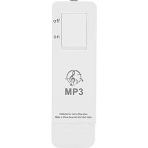 Wakects Lettore Musicale Portatile Mini Lettore MP3, con Supporto Audio Senza Perdita di Dati da 64 GB Batteria Integrata da 180 MAh per Studenti Che Corrono in Viaggio (WHITE)