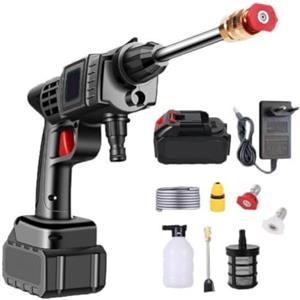 Frilla Idropulitrice a Batteria, Mini Portatile con Pressione Regolabile, Senza Fili ad Alta Pressione per Pulizie Esterni Giardino Auto - HYDROSTREAM