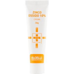 Olcelli Farmaceutici Crema Zinco Ossido 10% 30g - Lenitiva e Protettiva per Pelli Arrossate e Irritate