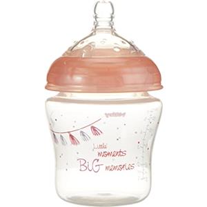 Nuby Id68059Pink-Lm Biberon Little Moments 180 ml, Rosa