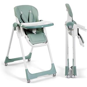 MS BabyWorld - Seggiolone Pappa Evolutivo Tasty | 7 Posizioni di Altezza e 3 di Reclinazione | Vassoio Estraibile e Poggiapiedi Regolabile | Portatile, Pieghevole, Fino a 3 anni