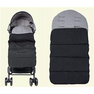 Marbeine Sacco nanna universale per passeggino, carrozzina, marbeine, sacco a pelo, in cotone, per inverno, colore: grigio