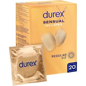 DUREX SENSUAL NO LATEX Preservativi sottili senza lattice senza lattice, 20 pezzi