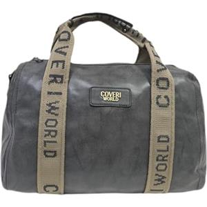 COVERI COLLECTION Borsone Viaggio Uomo Donna Unisex-Borsa a Mano Tracolla Spalla Weekend Capiente PU Pelle-Grande Capacità Sport Palestra Scuola Lavoro-Elegante ART.3544 Marchio COVERI (NERO)