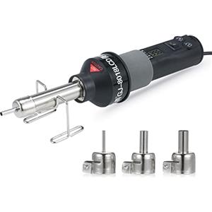 Vislone Pistola termica per saldatura portatile a temperatura controllata da 450 W Stazione di rilavorazione ad aria calda 450 ℃ Strumento dissaldante SMD con ugelli Display digitale LCD Controllo
