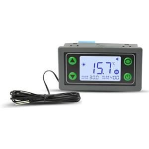 Louttary Controllore di Temperatura, Termostato Remoto 30A, Termostato Remoto WIFI, APP di Raffreddamento e Riscaldamento con Raccolta Della Temperatura Tramite Sonda. Wifi.