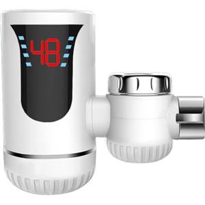EpheyFIF Scaldabagno elettrico senza serbatoio per riscaldamento rapido per soluzione di acqua calda istantanea per cucina e bagno doppia funzione