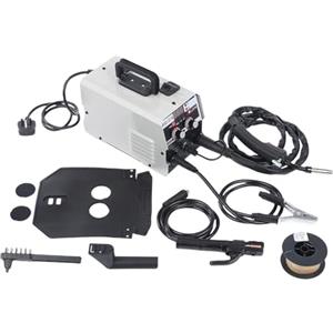 GEARFLOW Saldatrice MIG/MMA/TIG 3 in 1, 220 V, 270 A, IGBT Inverter filo di riempimento, senza gas con indicatore LED, barra di saldatura applicabile 1,6 - 3,2 mm, velocità del filo 2,2 - 12 m/min, IP21S