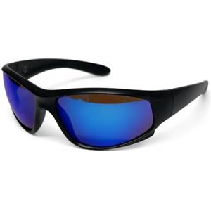 GIL-DESIGN Gil SSC Occhiali da sole sportivi da snowboard, colore nero opaco, a specchio, sport M 1 (blu a specchio)