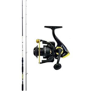 Kolpo combo pesca canna spinning 270 cm due sezioni 7/40 gr in carbonio + mulinello