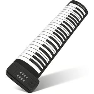 Sxhlseller Pianoforte Arrotolabile Flessibile, Tastiera Arrotolabile a Mano, Portatile a 49 Tasti, Suono Surround 4D 16 Toni per Principianti (PM49)