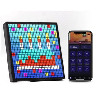 STMKB Schermo Pixel Fai-da-te, Cornice Per Foto a Parete LED Da 32 * 32 Pixel, Luce Notturna Programmabile Controllata Da APP, Animazione Con Pattern Di Testo Fai-da-te