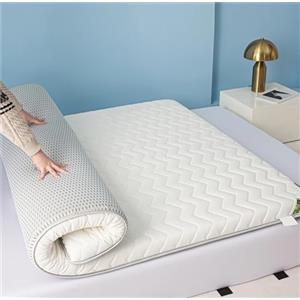 ZJIQOH Materasso Futon Giapponese Pieghevole e Arrotolabile Spessore 8 Cm, Tappetino Da Letto Da Pavimento Portatile, per Divano Letto, Lettino Da Campeggio, Dormitorio(White,90 x 180 x 8 cm)