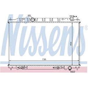 NISSENS Radiatore per Raffreddamento Motore Compatibile con NISSAN MURANO (Z50) - Codice OE: 21460CA010