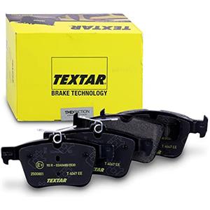 TEXTAR Kit Pastiglie Freno Posteriore 2500801 - Low-Metallic, Altezza 61.2mm, Larghezza 123.2mm, Compatibile con VW Golf VII e AUDI A3