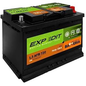 La Casa della Batteria Batteria Auto Expedit Moving Energy Tech Batteria 12v Batteria Auto 70Ah 720A Start&Stop L3 TR720 DX 27.8x17.5x19 cm Senza Manutenzione Pronta all'Uso Made in Italy