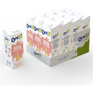 OraSi OraSì Bevanda Di Avena 1 Litro 12 Unità Alternativa vegetale al Latte a base di Avena Cremoso Senza Zuccheri Aggiunti, Fonte Di Calcio E Vitamine Ideale Per Dieta Vegana Colazioni E Ricette