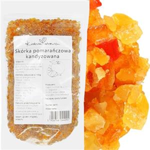 Kuchnia Zdrowia Scorza d'Arancia Candita a Cubetti 500g - Ingredienti per Dolci, Panettoni, Biscotti, Torte e Pasticceria Fatta in Casa | KUCHNIA ZDROWIA