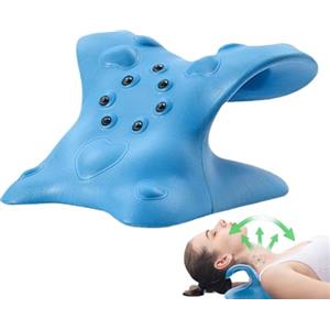 Generic Barella per il collo per sollievo Pai-n, dispositivo di trazione cervicale portatile, per rilassare collo e spalle, correttore posturale del collo, cuscino chiropratico per sollievo TMJ Pai-n e