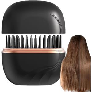 Generico Glambrush Mini Piastra per Capelli 8.3 * 8.8 Cm | Mini Piastra Capellis Da Viaggio Con 3 Impostazioni | Spazzola Lisciante in Abs Ricaricabile | Riscaldamento in 30 Secondi | Adatta a Tutti