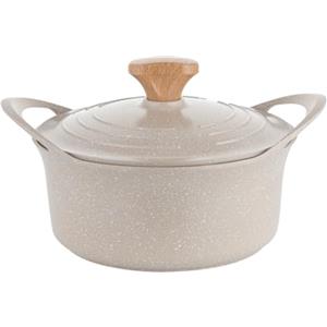 FLORINA Pentola Induzione in Alluminio OSLO (6,7 l) I 28 cm di Diametro I Rivestimento Antiaderente in Ceramica I Manico Ergonomico | Pentola Adatta per Piani Cottura a Induzione, a Gas e Elettrici